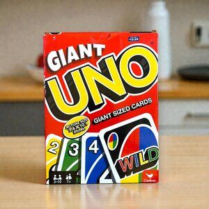 2017 Giant Uno Playing Cards Jumbo 10.1" X 7.4" Discontinued Cardinal Edition VG